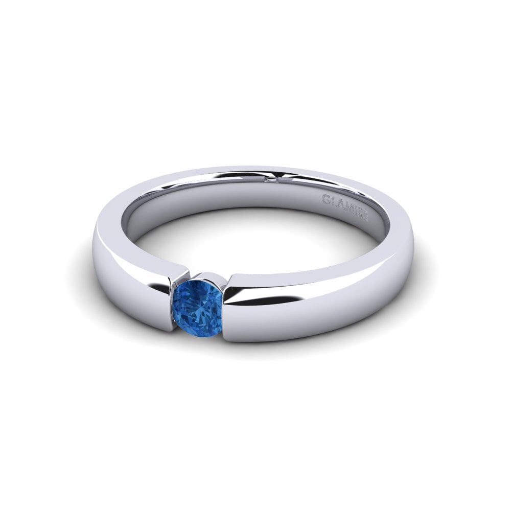 Circonita Azul Oscuro Anillo de compromiso Lissy 0.25crt
