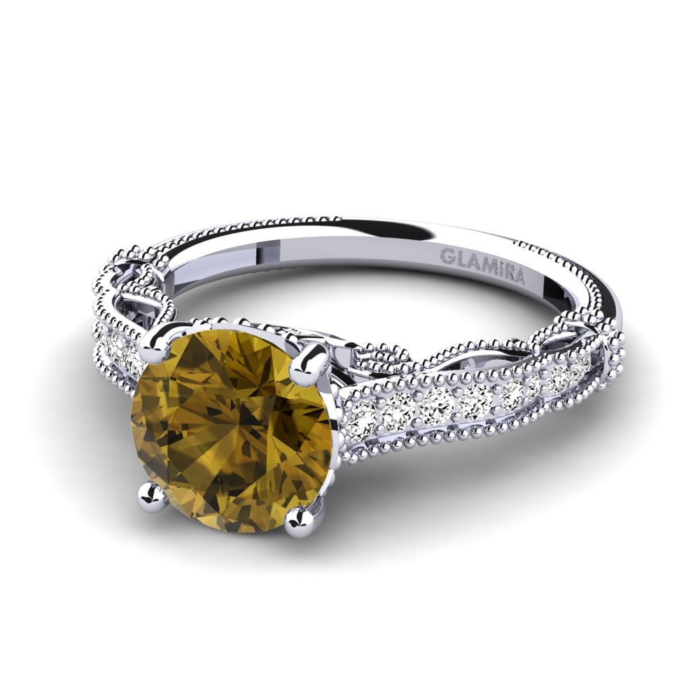 Circón Marrón Anillo de compromiso Marilee