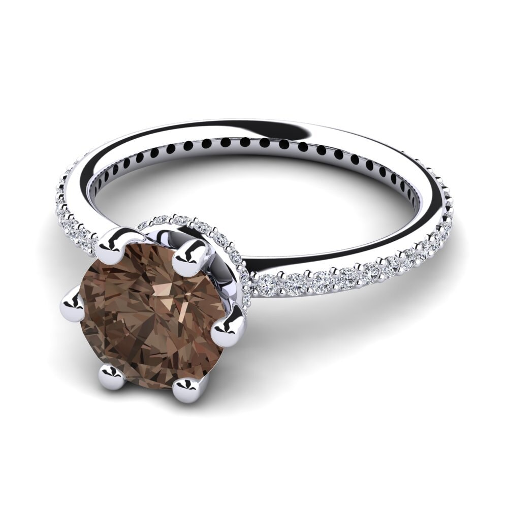 Smoky Quartz Engagement Ring Marinella 2.0 crt