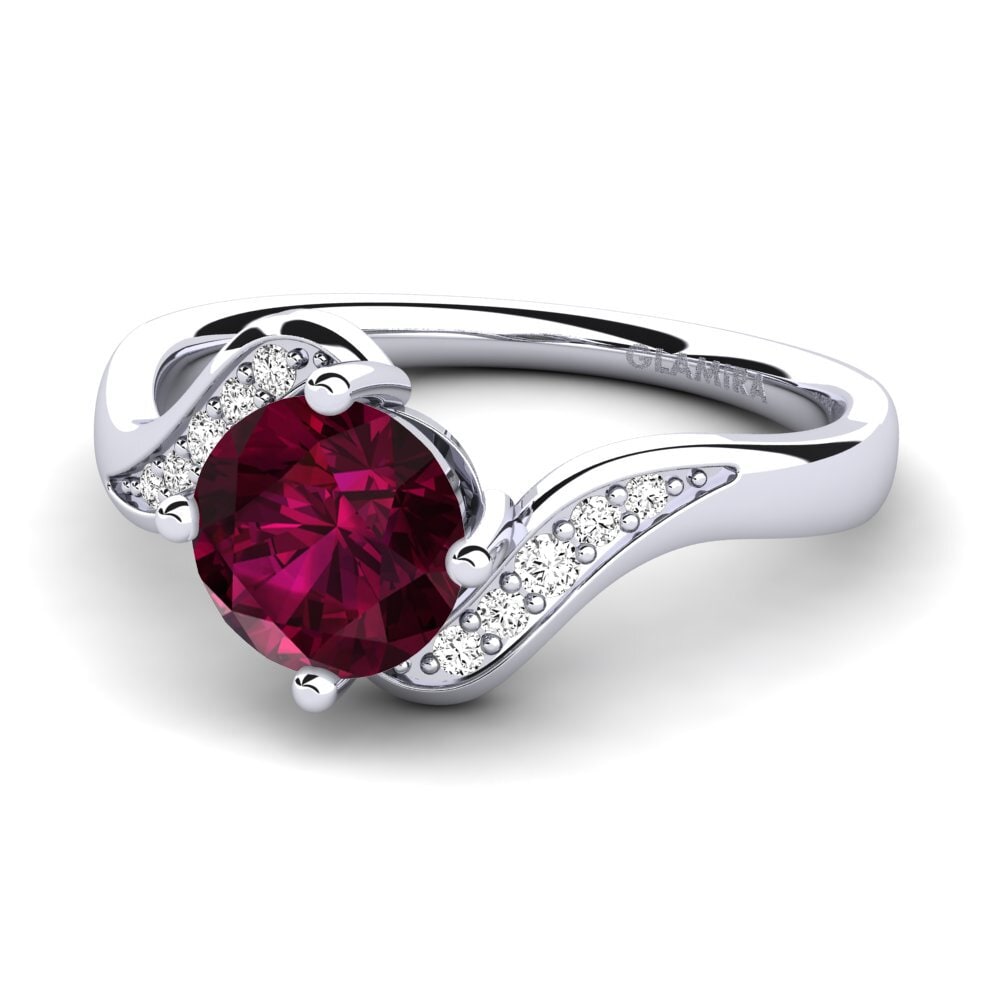 Granate Rhodolite Anillo de compromiso Miguelina