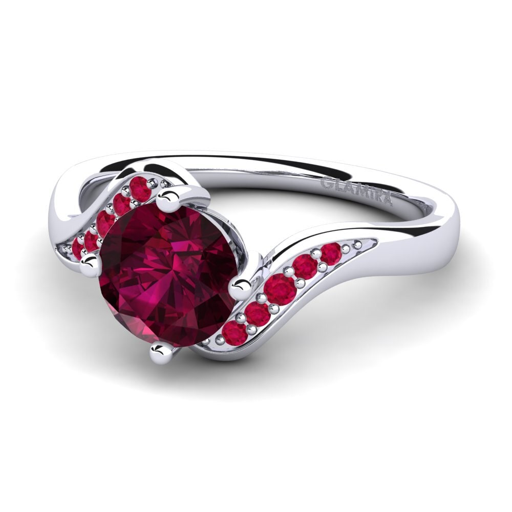 Rhodolite Garnet Engagement Ring Miguelina