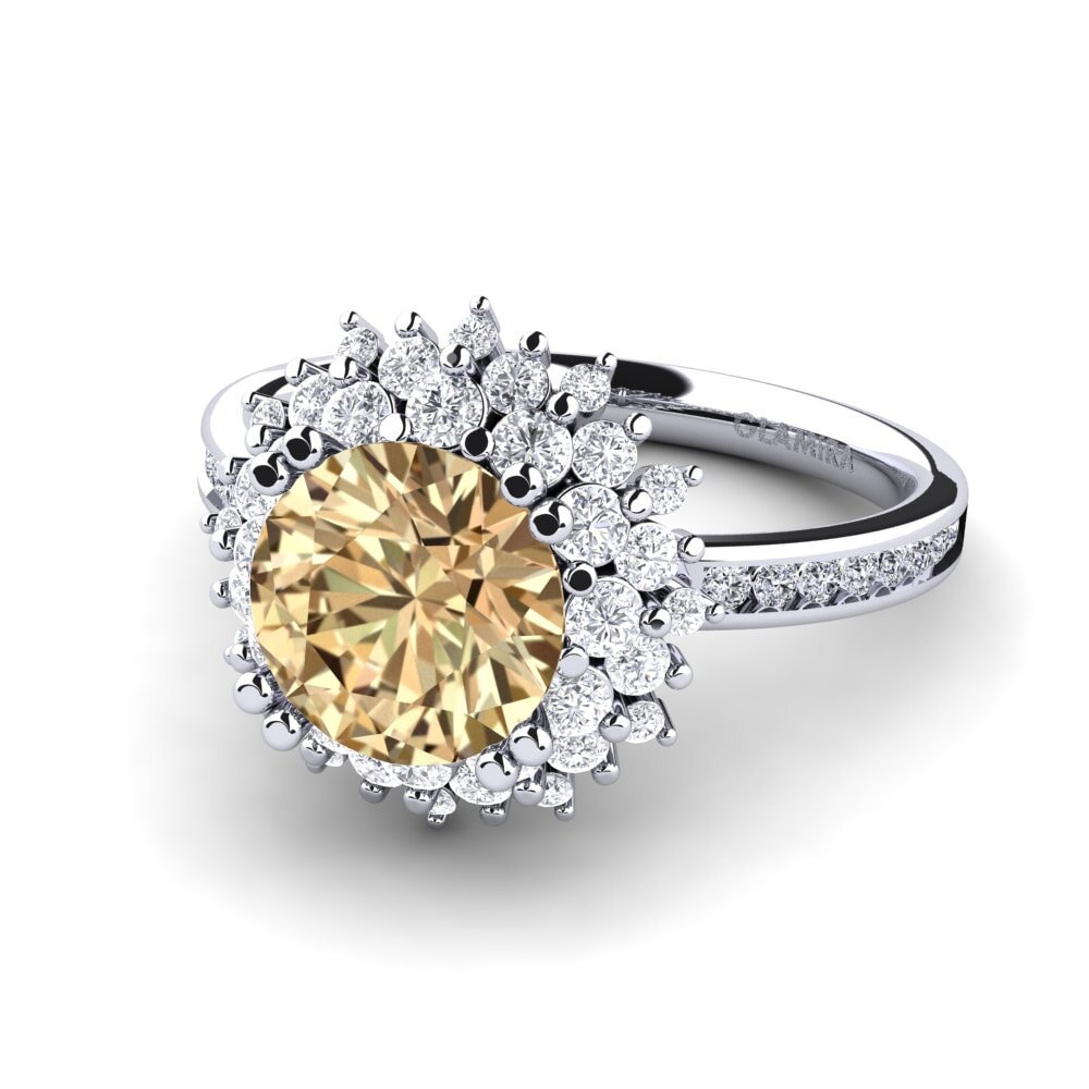 Bloem Bruine Diamant Verlovingsringen