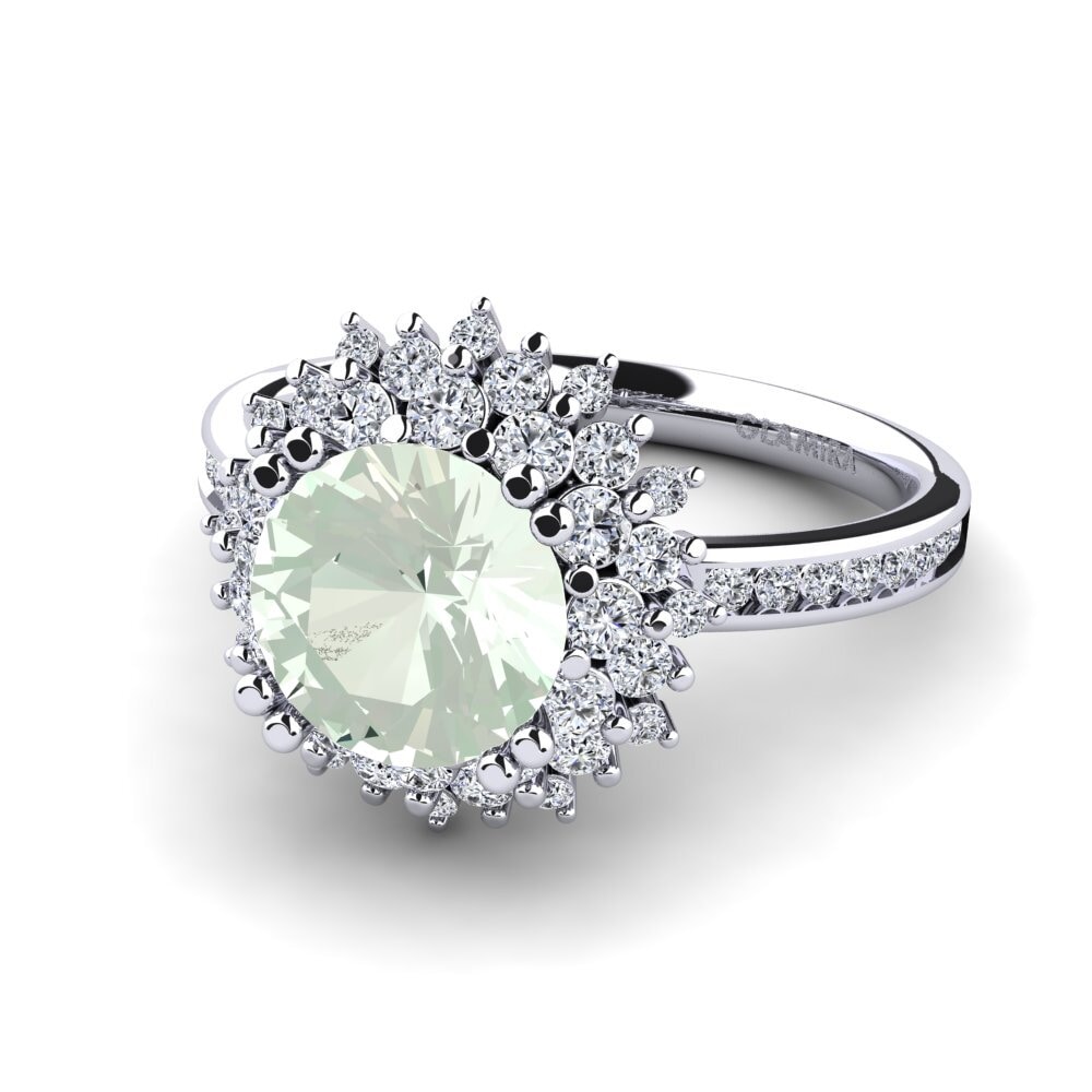 Green Amethyst Engagement Ring Muranda