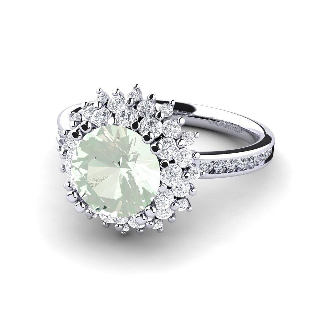 Bloem Groene Amethist Ringen