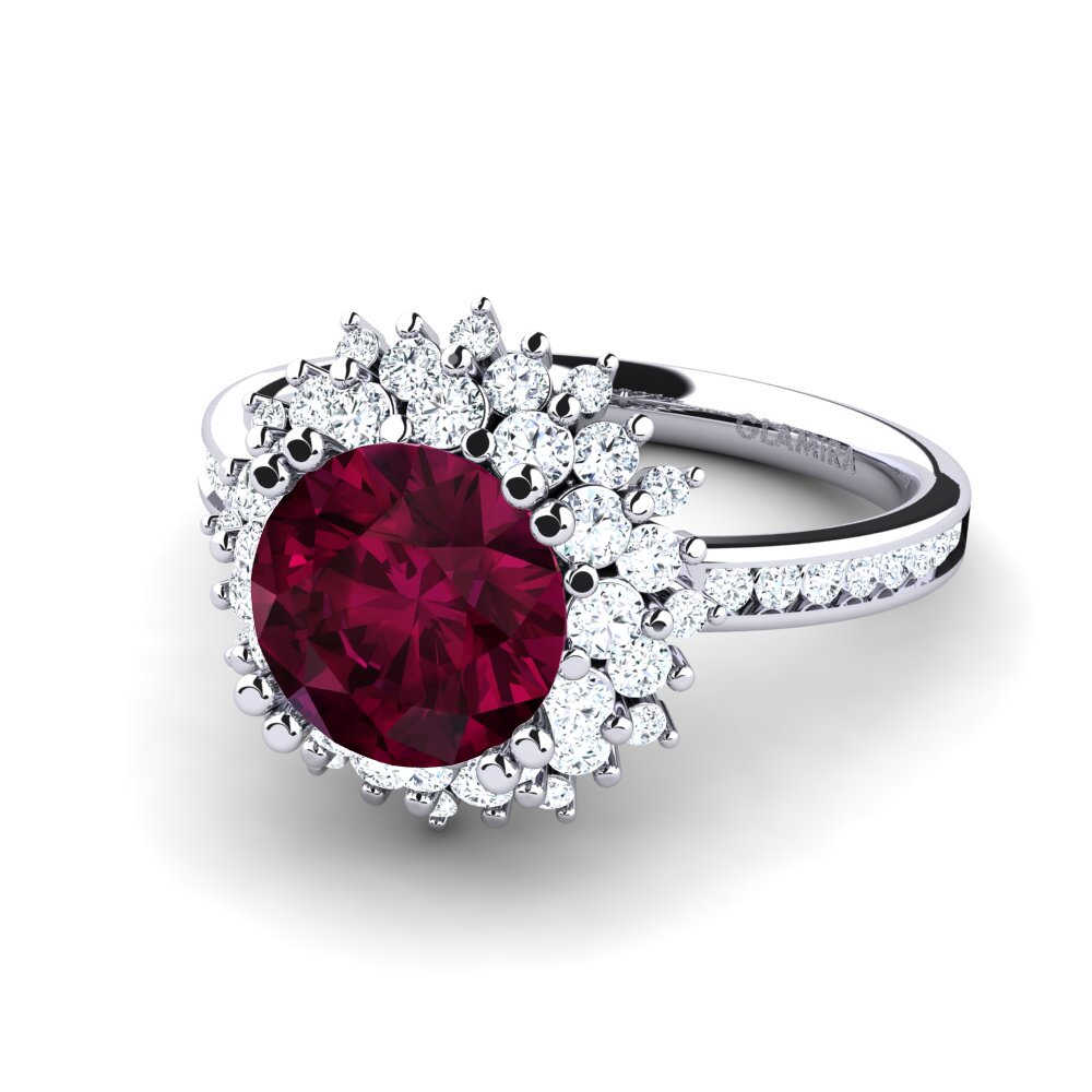 Đá Rhodolite Nhẫn đính hôn Muranda