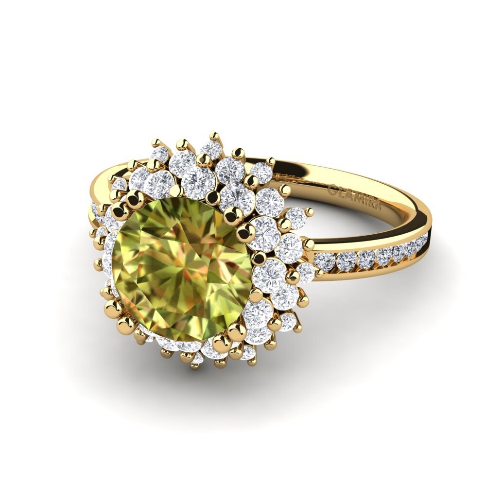 Verlobungsringe Flower Sultanstein Gelbgold 585