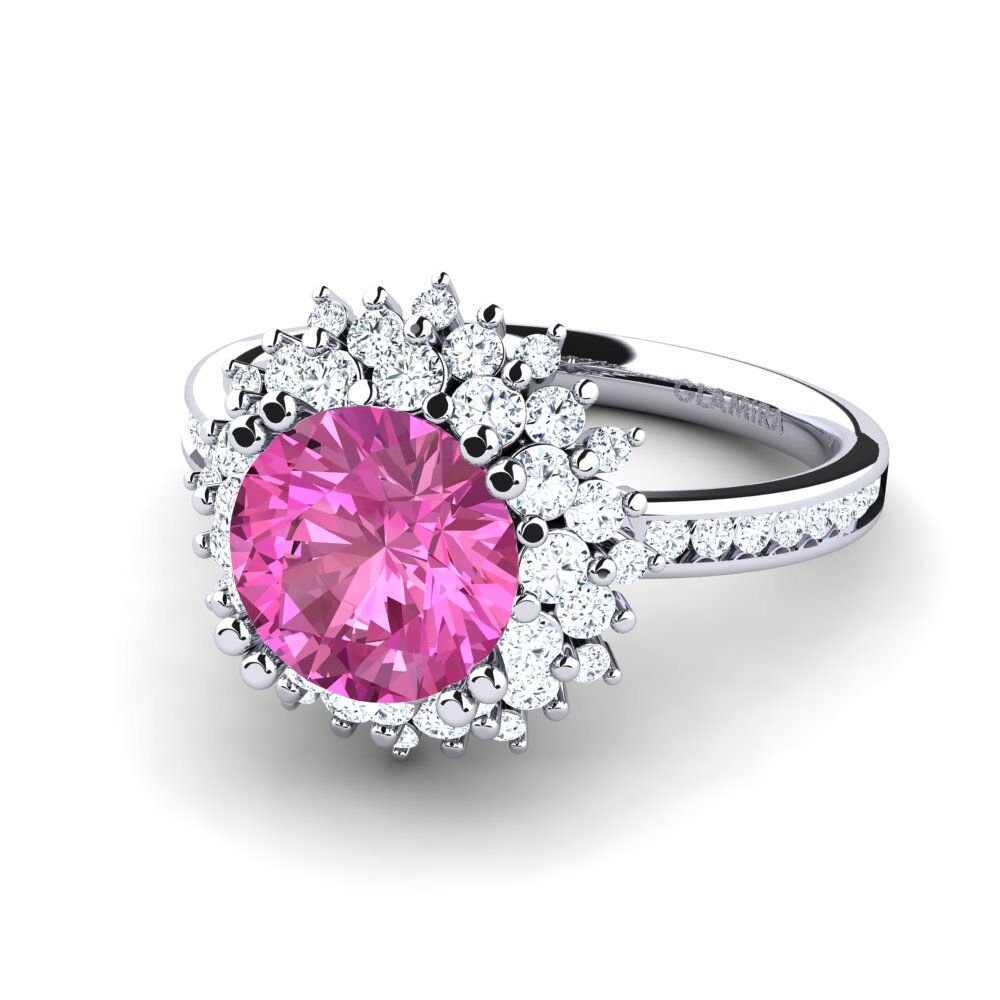 Topacio Rosa Anillo de compromiso Muranda