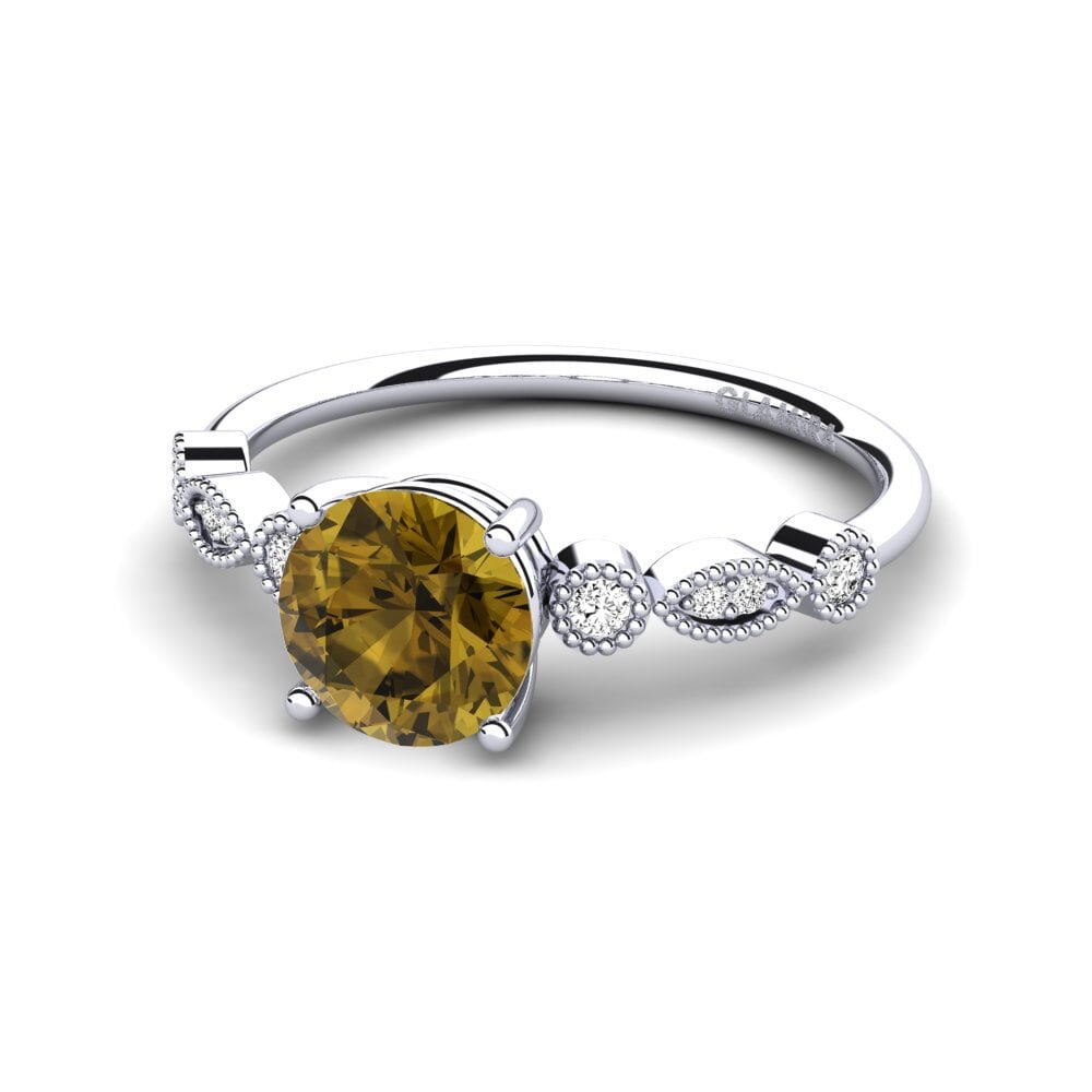 Circón Marrón Anillo de compromiso Naola
