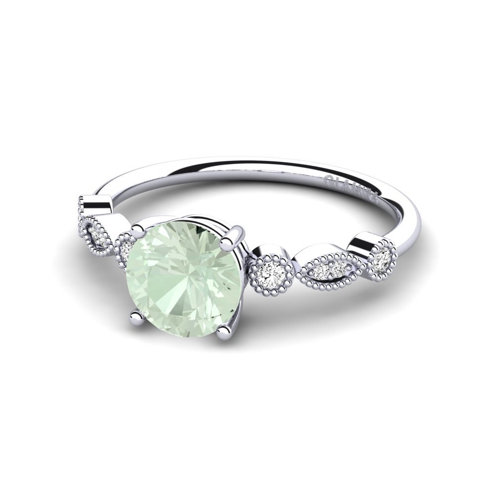 Amatista verde Anillo de compromiso Naola