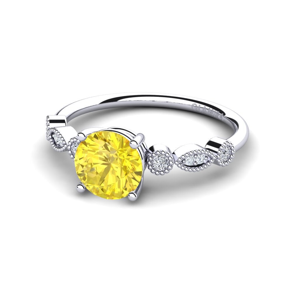 Gul safir Forlovelsesring Naola