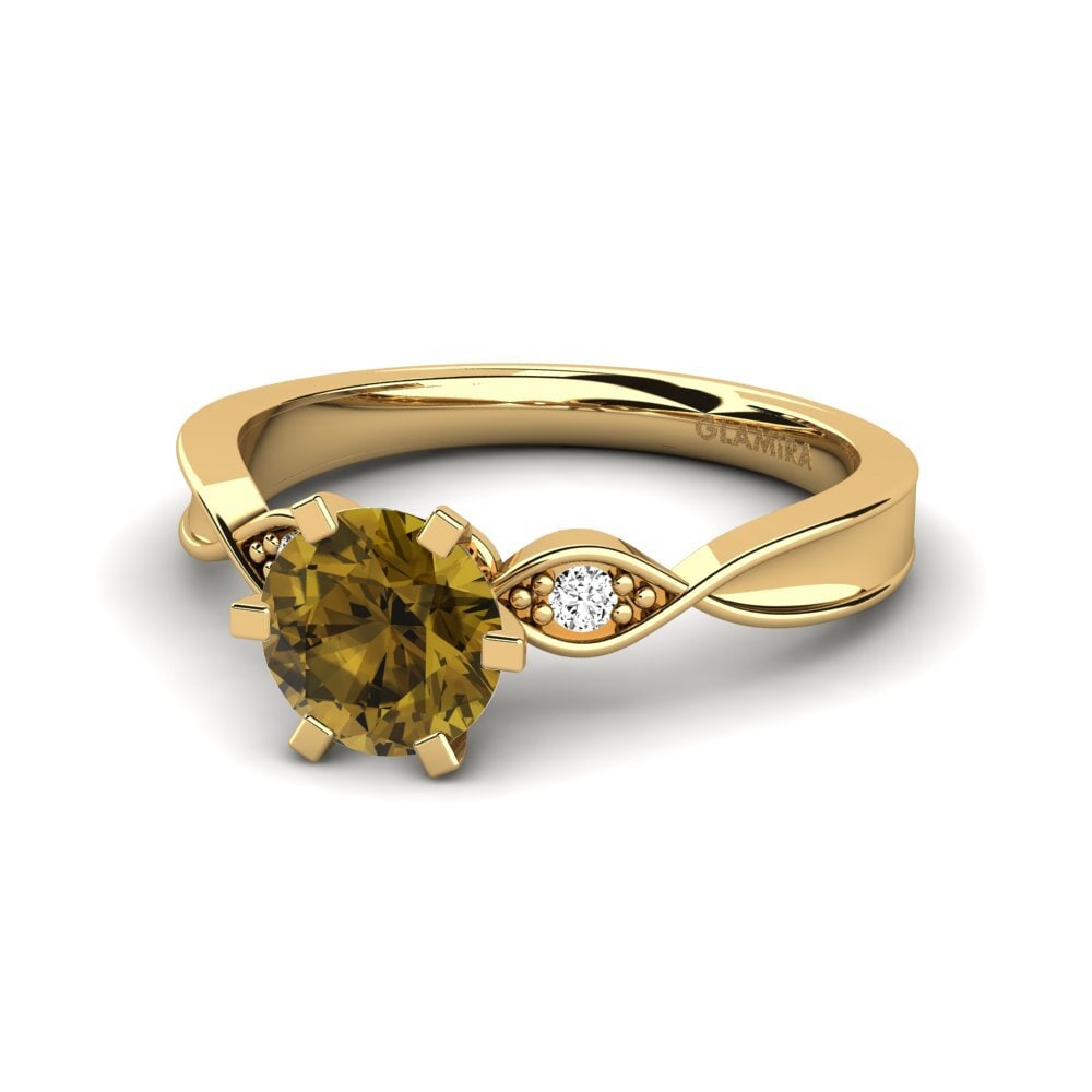 Circón Marrón Anillo de compromiso Neveda 1.0 crt