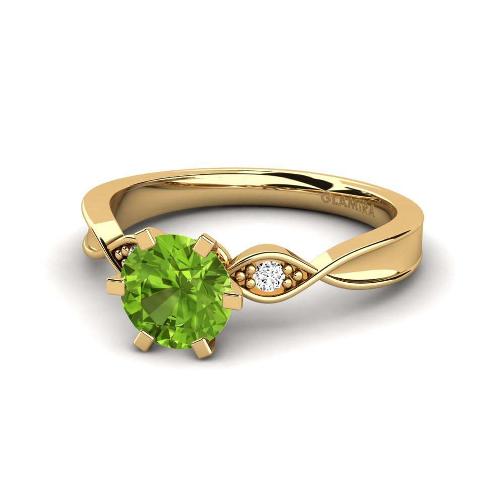 Peridoto Anillo de compromiso Neveda 1.0 crt