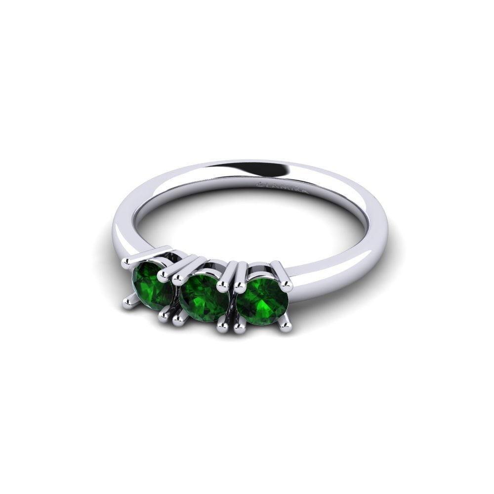 Green Tourmaline Engagement Ring Odelia