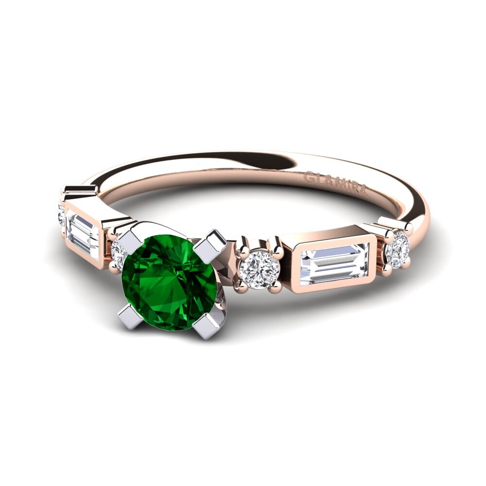 Circonita Verde Anillo de compromiso Palawan