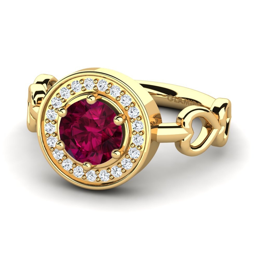 Rhodolite Garnet Engagement Ring Piedad