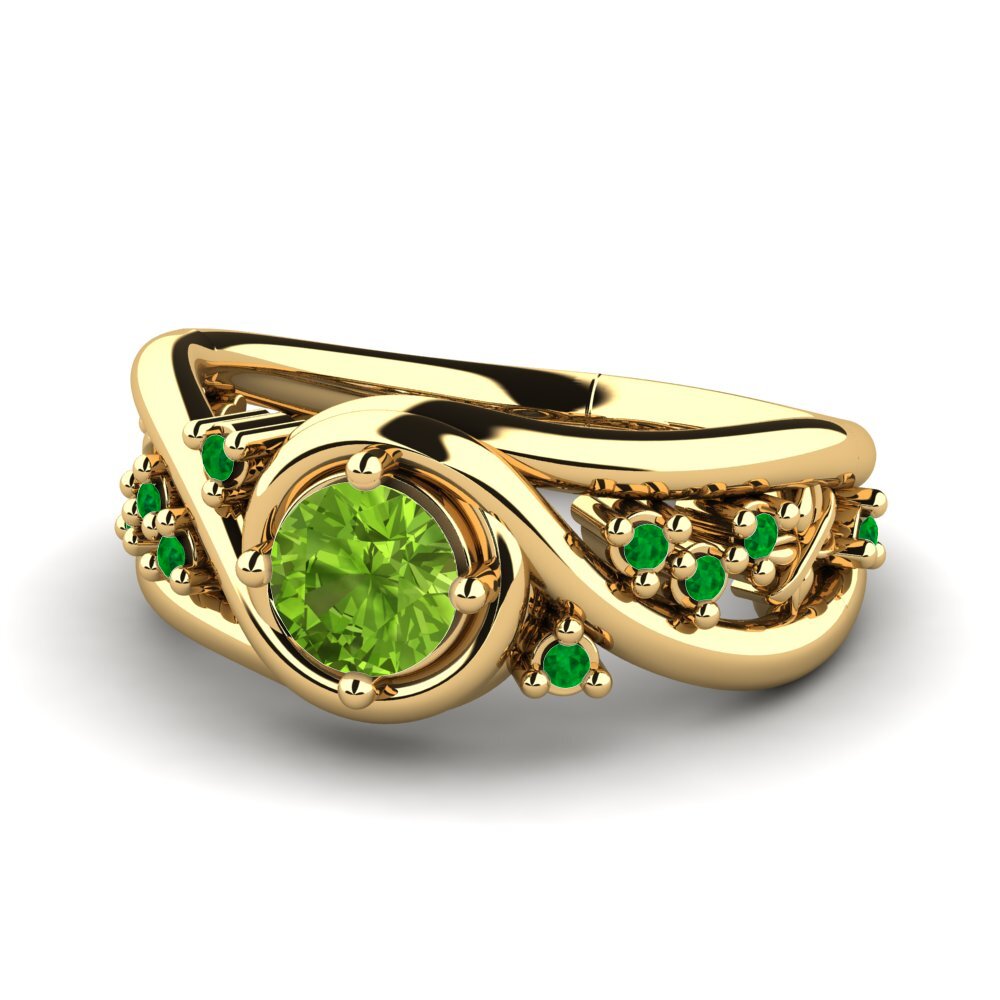 Peridot Engagement Ring Pravin