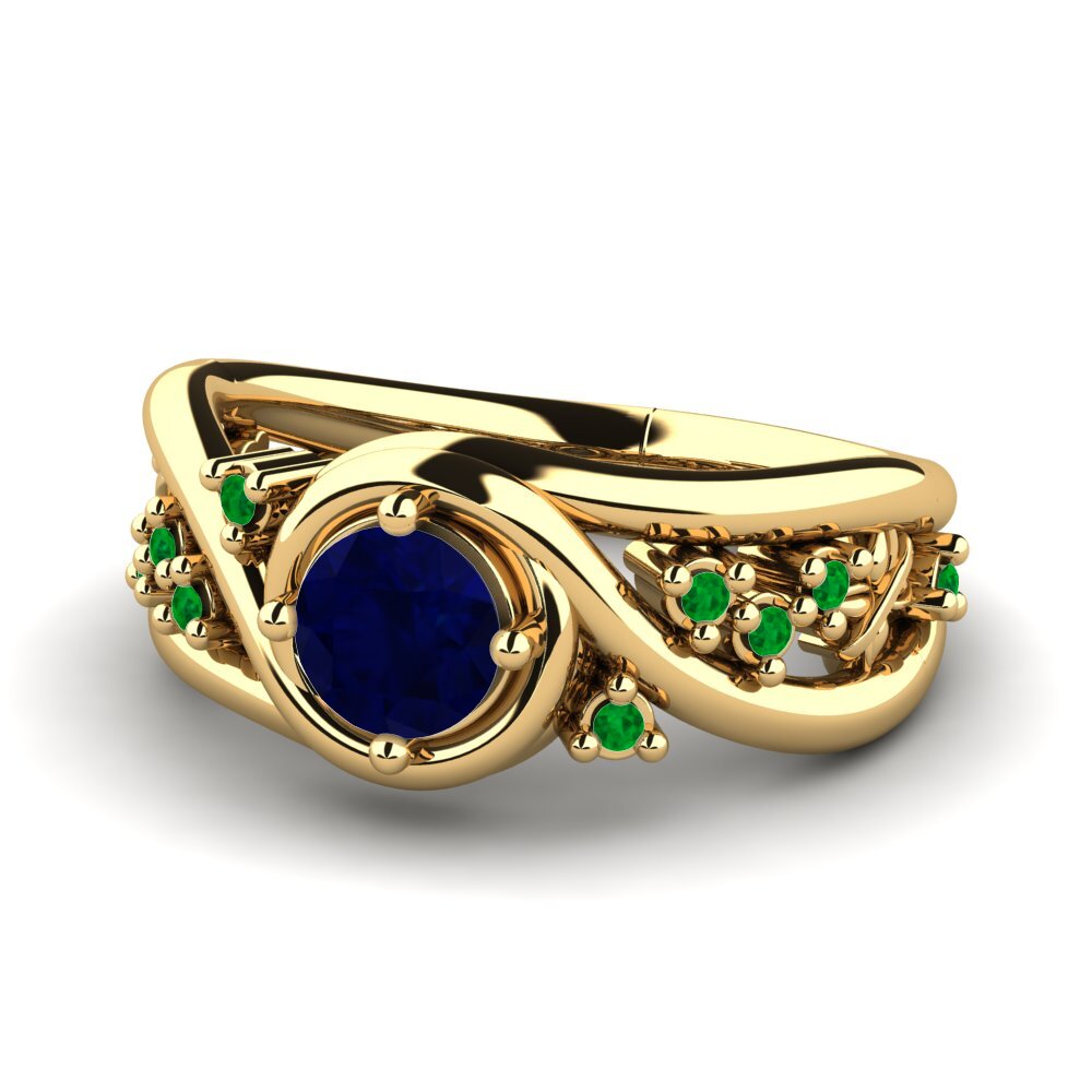 Zafiro Anillo de compromiso Pravin
