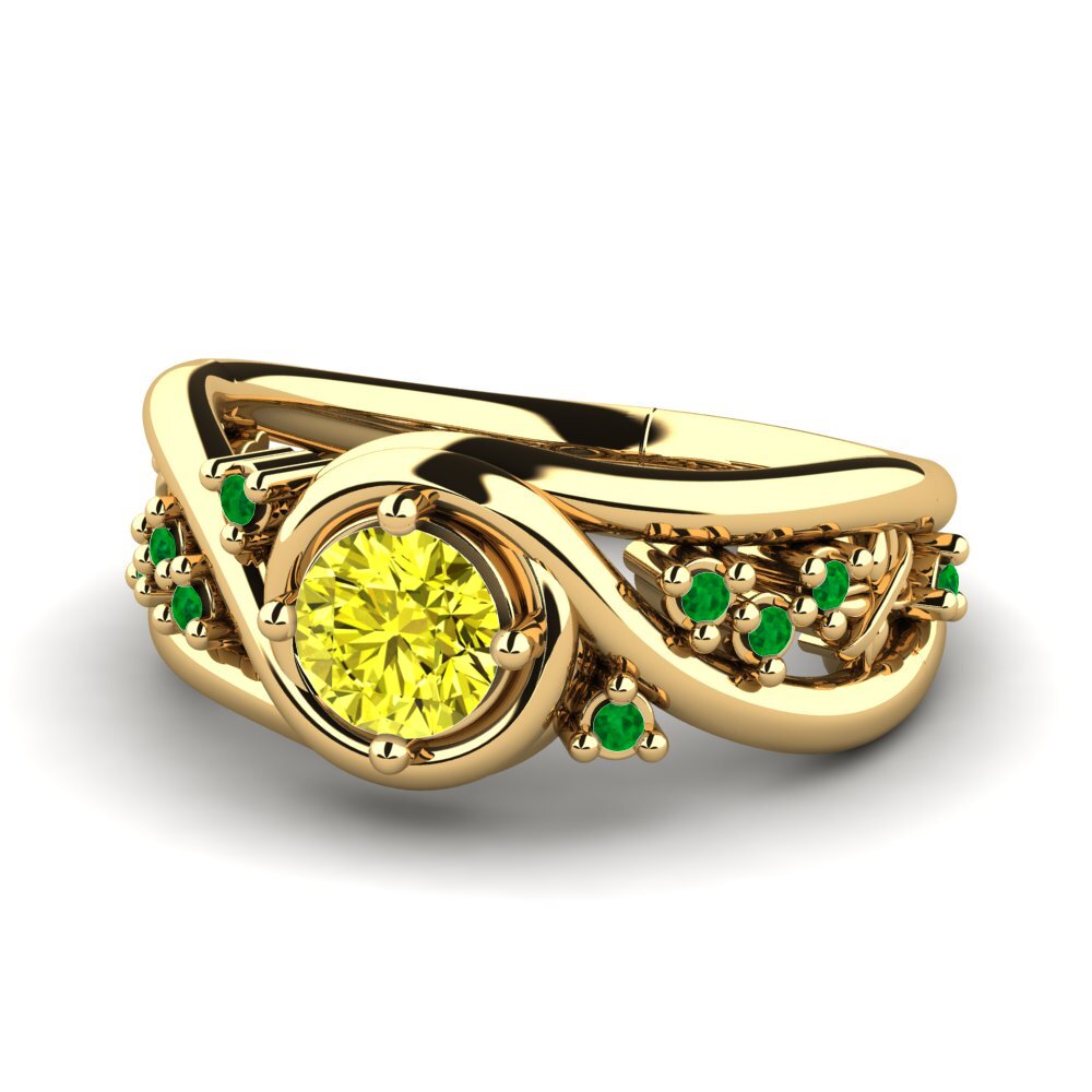 Yellow Diamond Engagement Ring Pravin