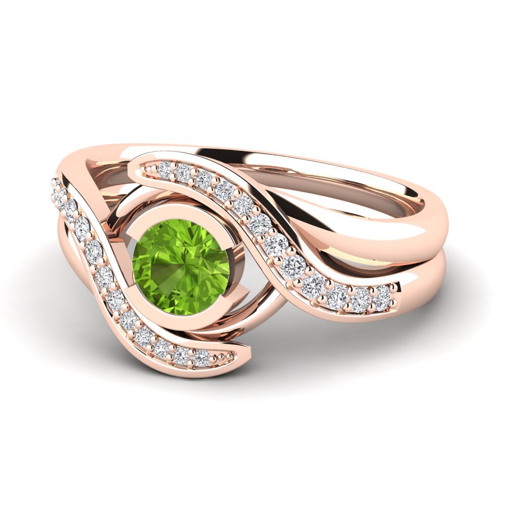 Peridoto Anillo de compromiso Reese