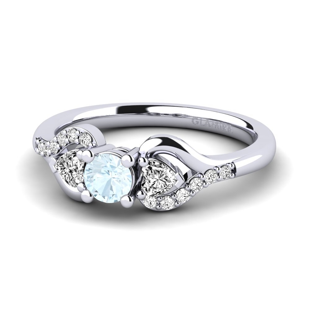 Aquamarine Engagement Ring Roselina