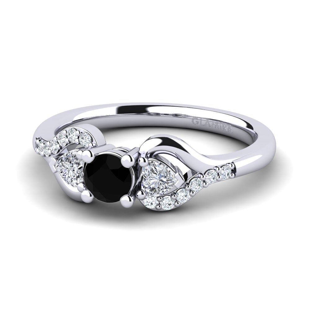 Black Diamond Engagement Ring Roselina