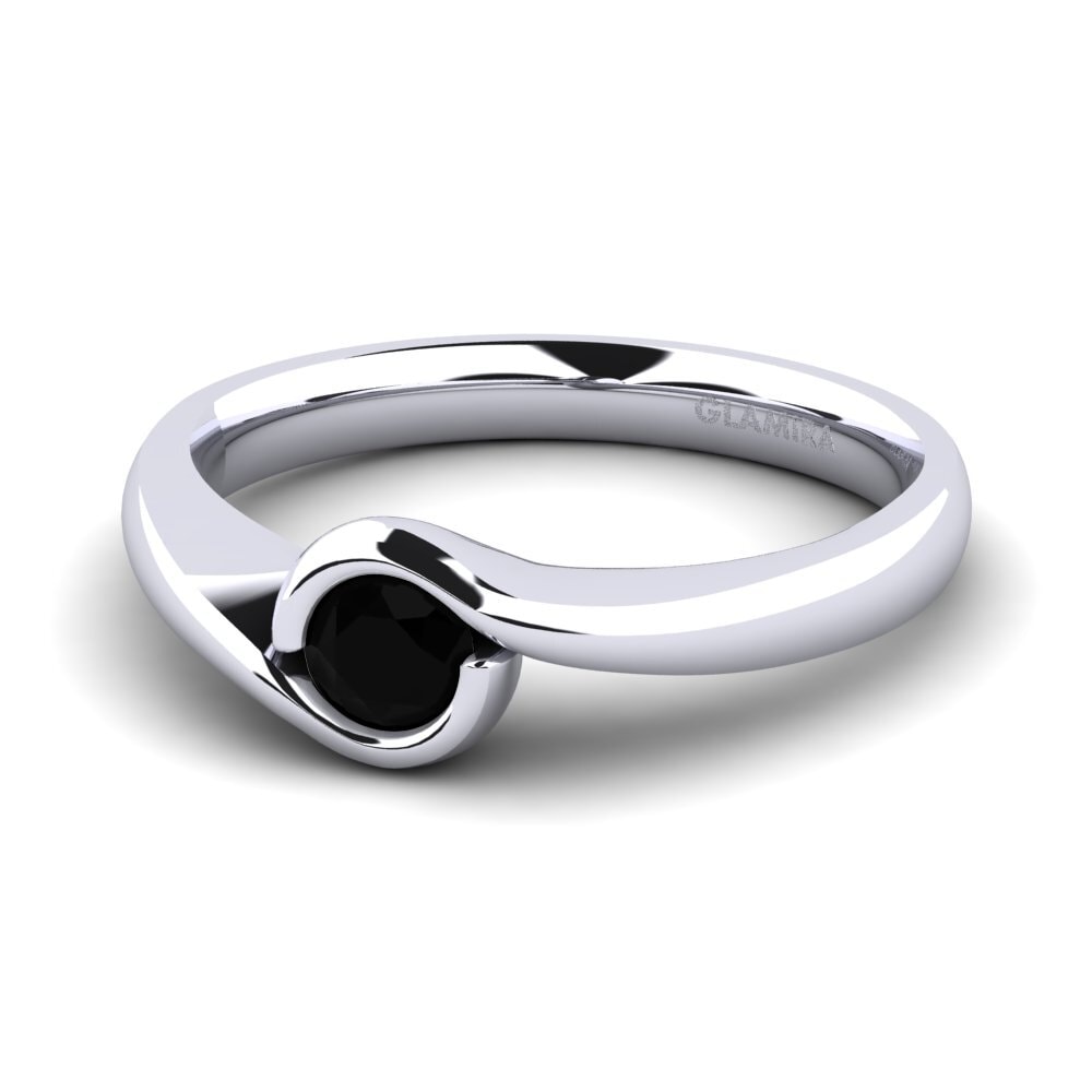 Diamante Negro Anillo de compromiso Sabella 025crt