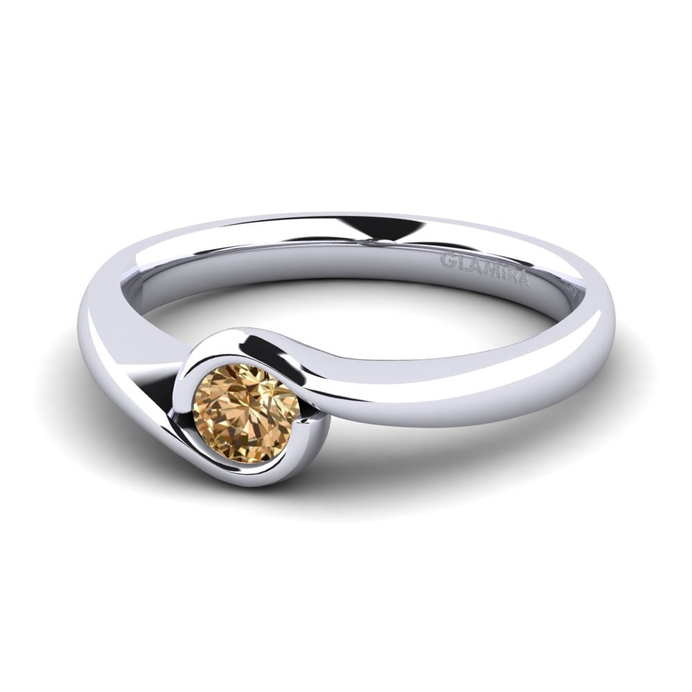 Diamante café Anillo de compromiso Sabella 025crt