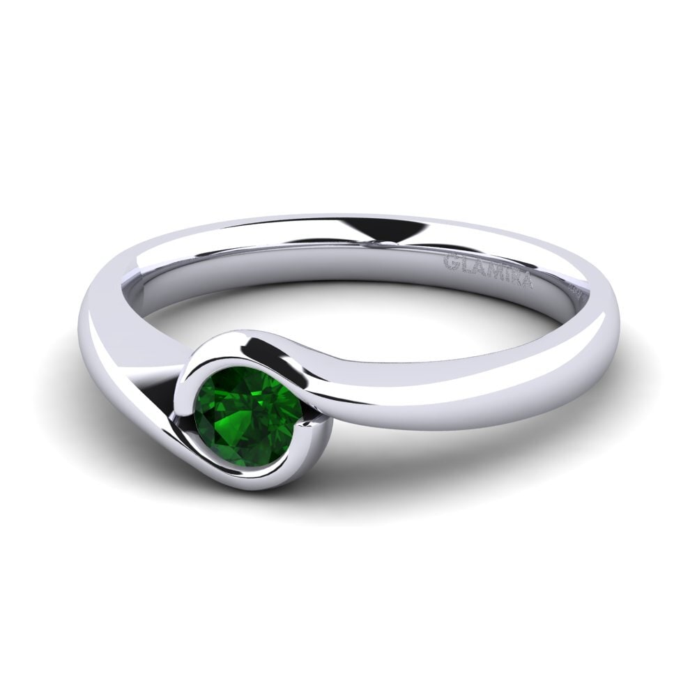 Turmalina verde Anillo de compromiso Sabella 025crt