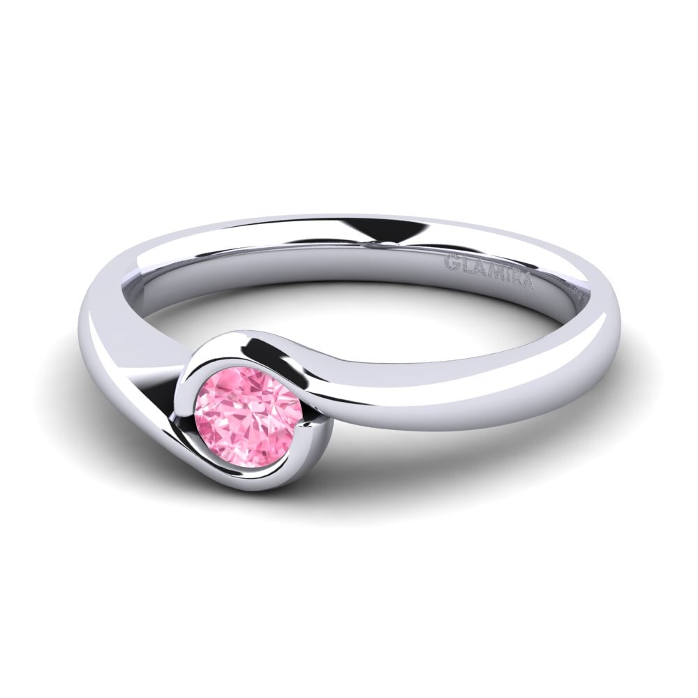 Zafiro Rosado Anillo de compromiso Sabella 025crt