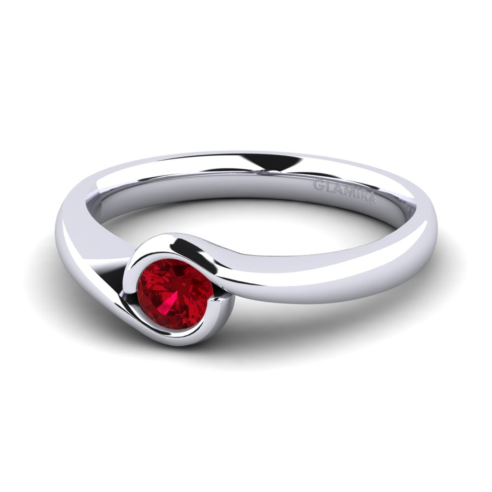Circonita Roja Anillo de compromiso Sabella 025crt