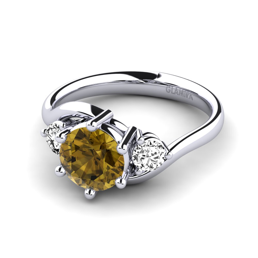 Circón Marrón Anillo de compromiso Skarlette