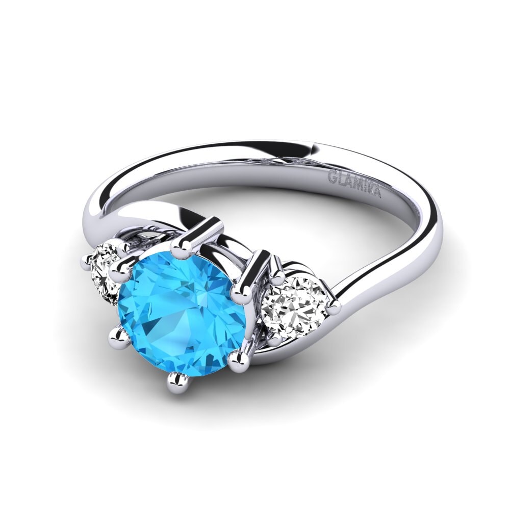 Blauer Topas Verlobungsring Skarlette
