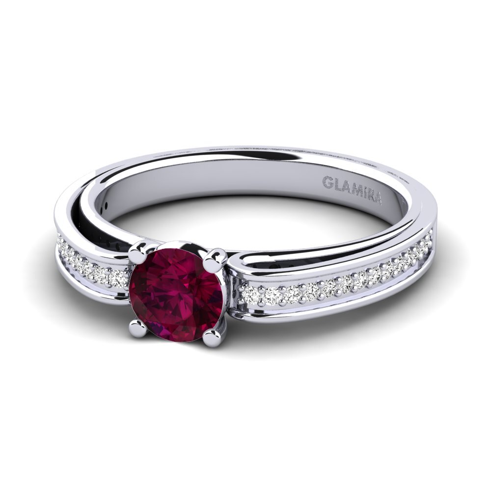 Granate Rhodolite Anillo de compromiso Torrone