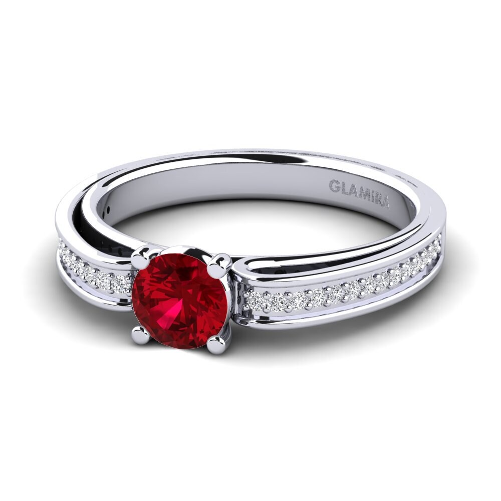 Circonita Roja Anillo de compromiso Torrone