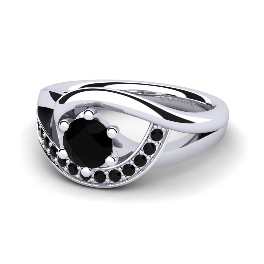 Black Diamond Engagement Ring Trina 0.5 crt