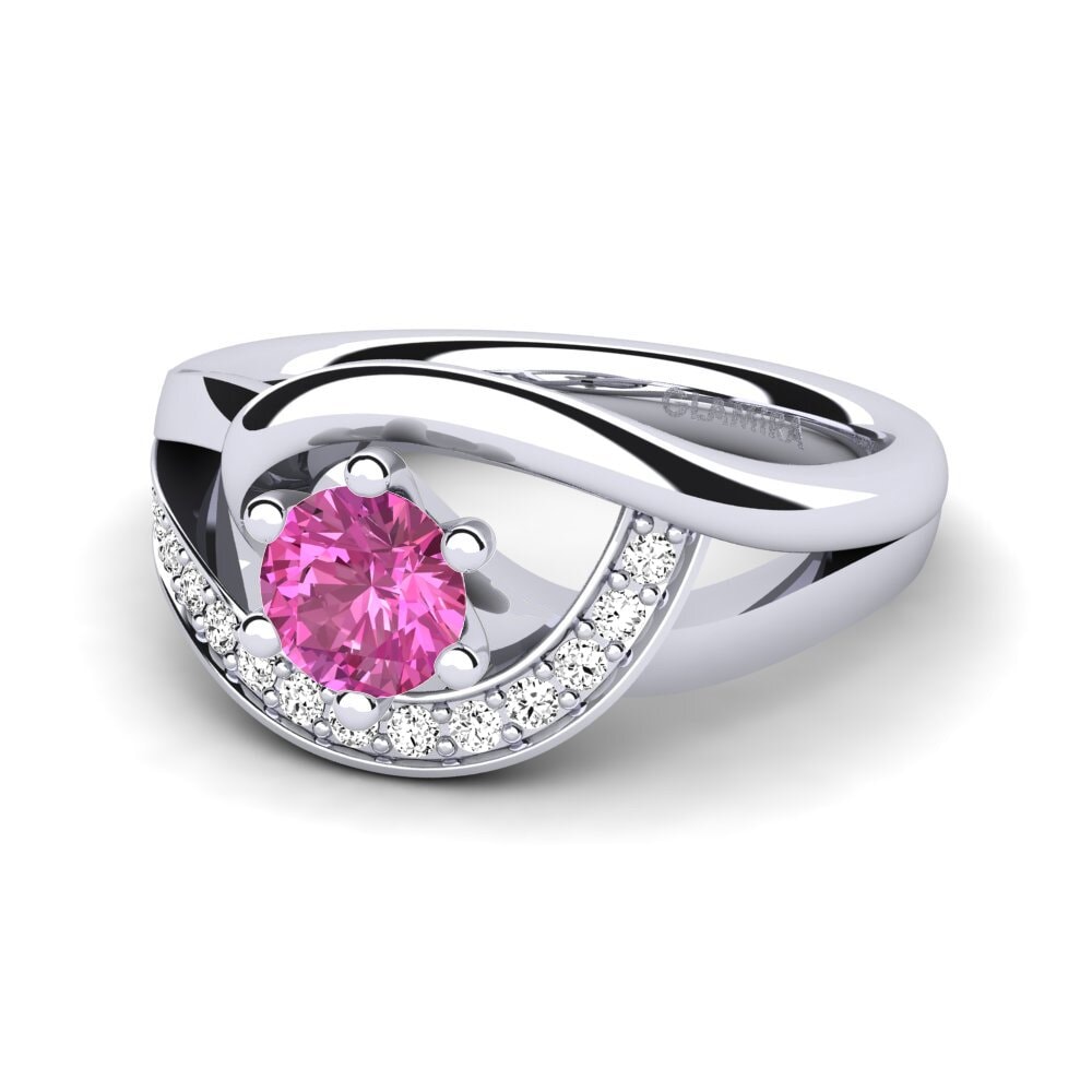 Topacio Rosa Anillo de compromiso Trina 0.5 crt