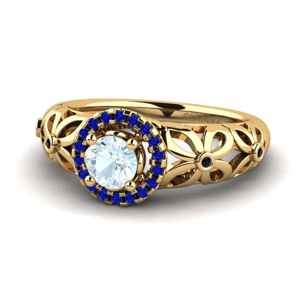 Aquamarine Engagement Ring Vivyan