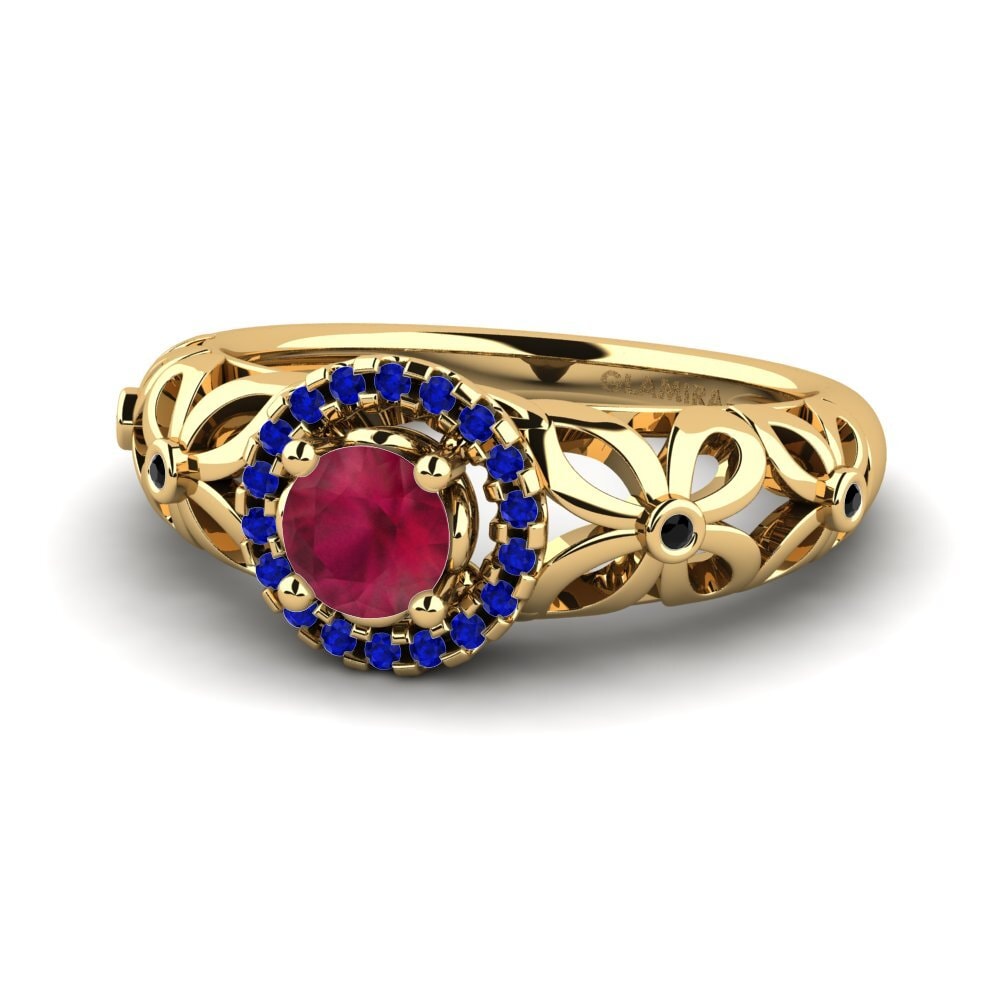 Ruby Engagement Ring Vivyan