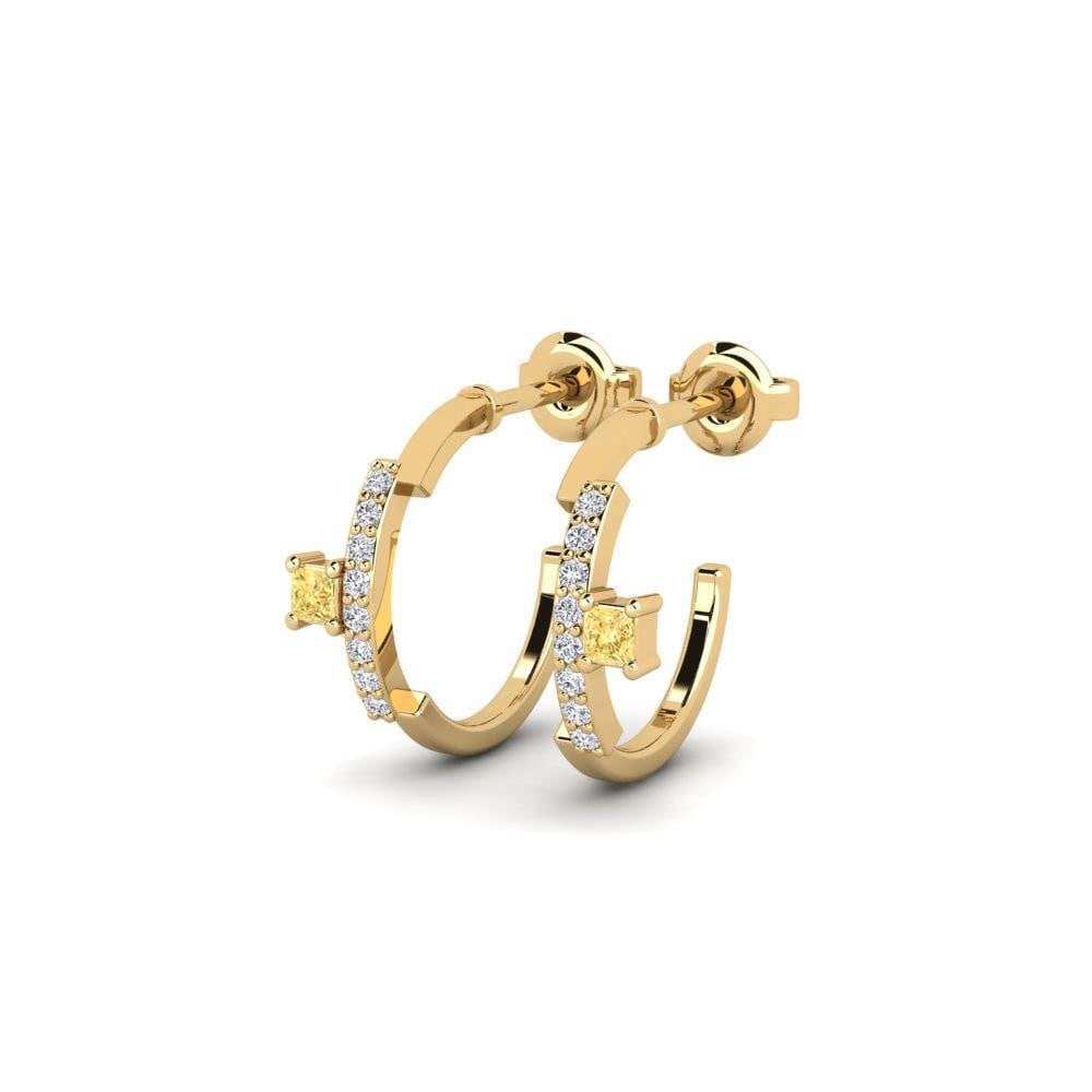 Diamante Amarillo Pendiente de mujer Breasclete