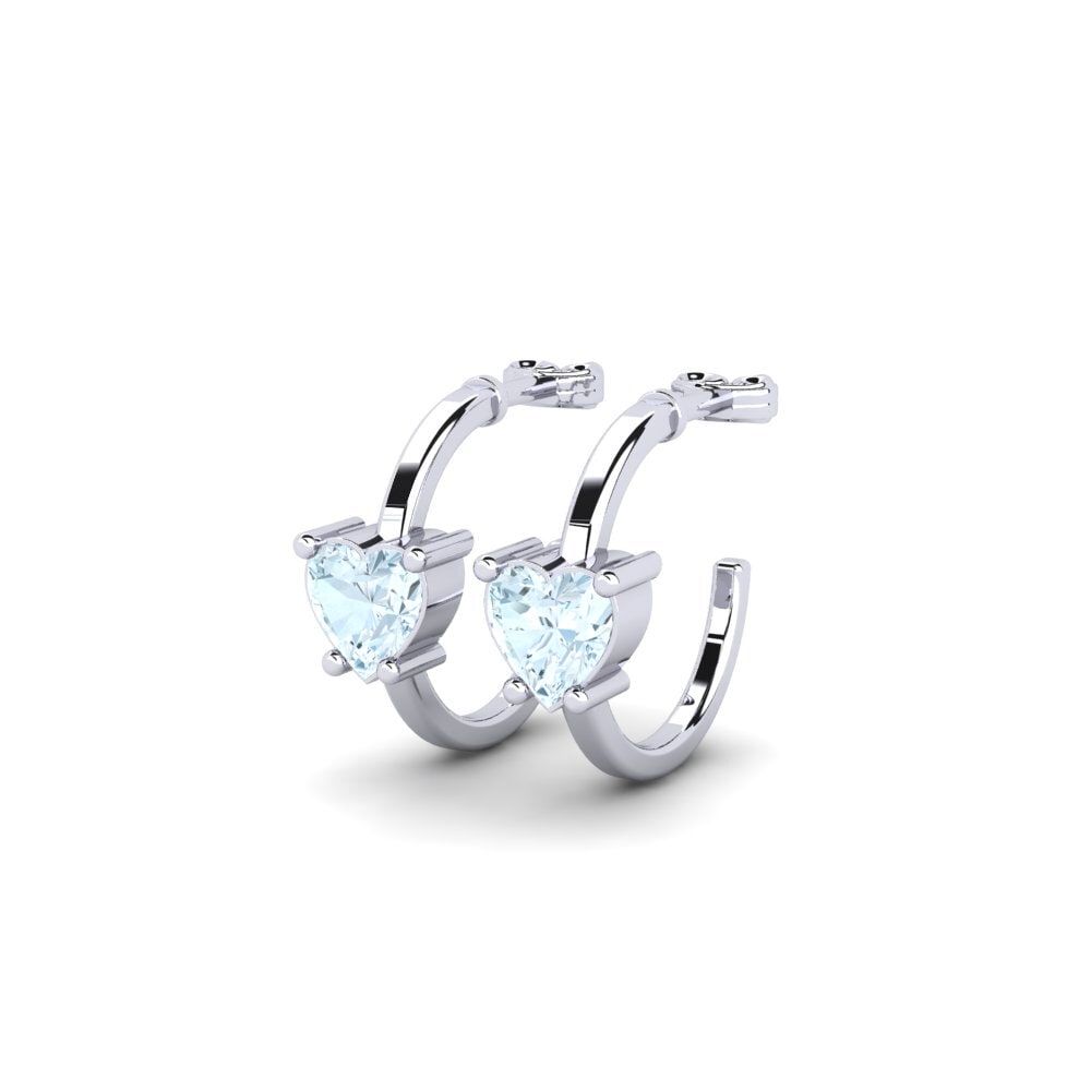 Oro Bianco 375 Acquamarina Orecchino da donna Celineas