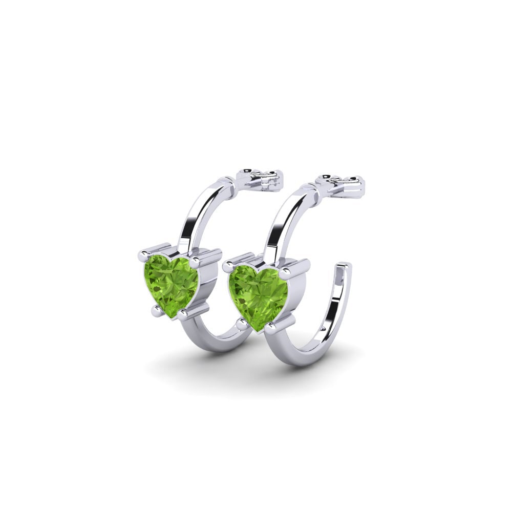 Oro Bianco 375 Peridoto Orecchino da donna Celineas