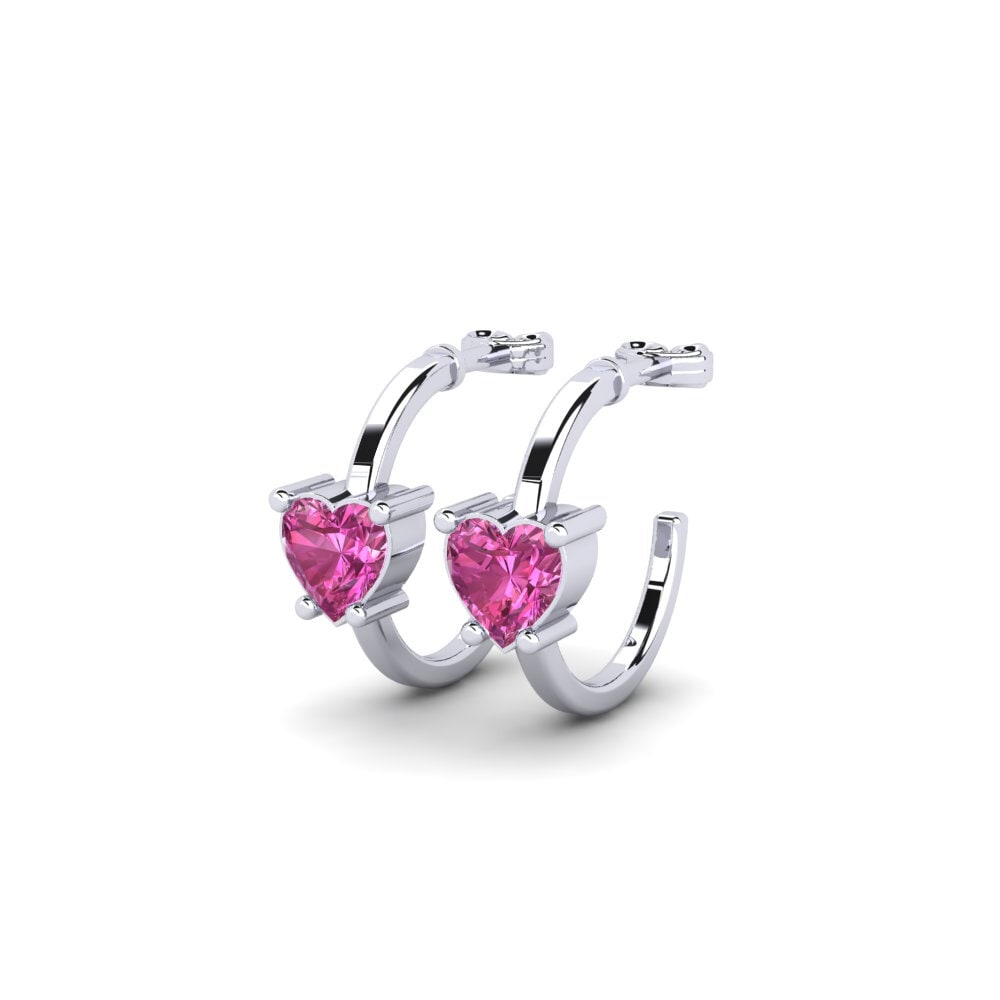 Oro Bianco 375 Topazio Rosa Orecchino da donna Celineas