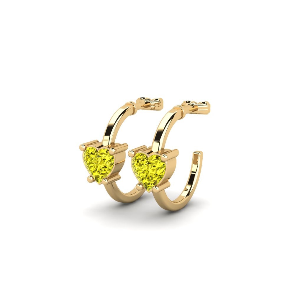 Diamante Amarillo Pendiente de mujer Celineas