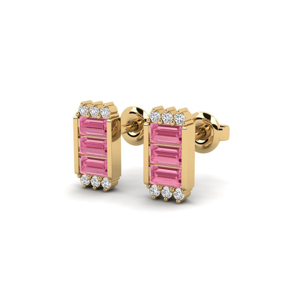 Pink Sapphire Women's Earring Conwy