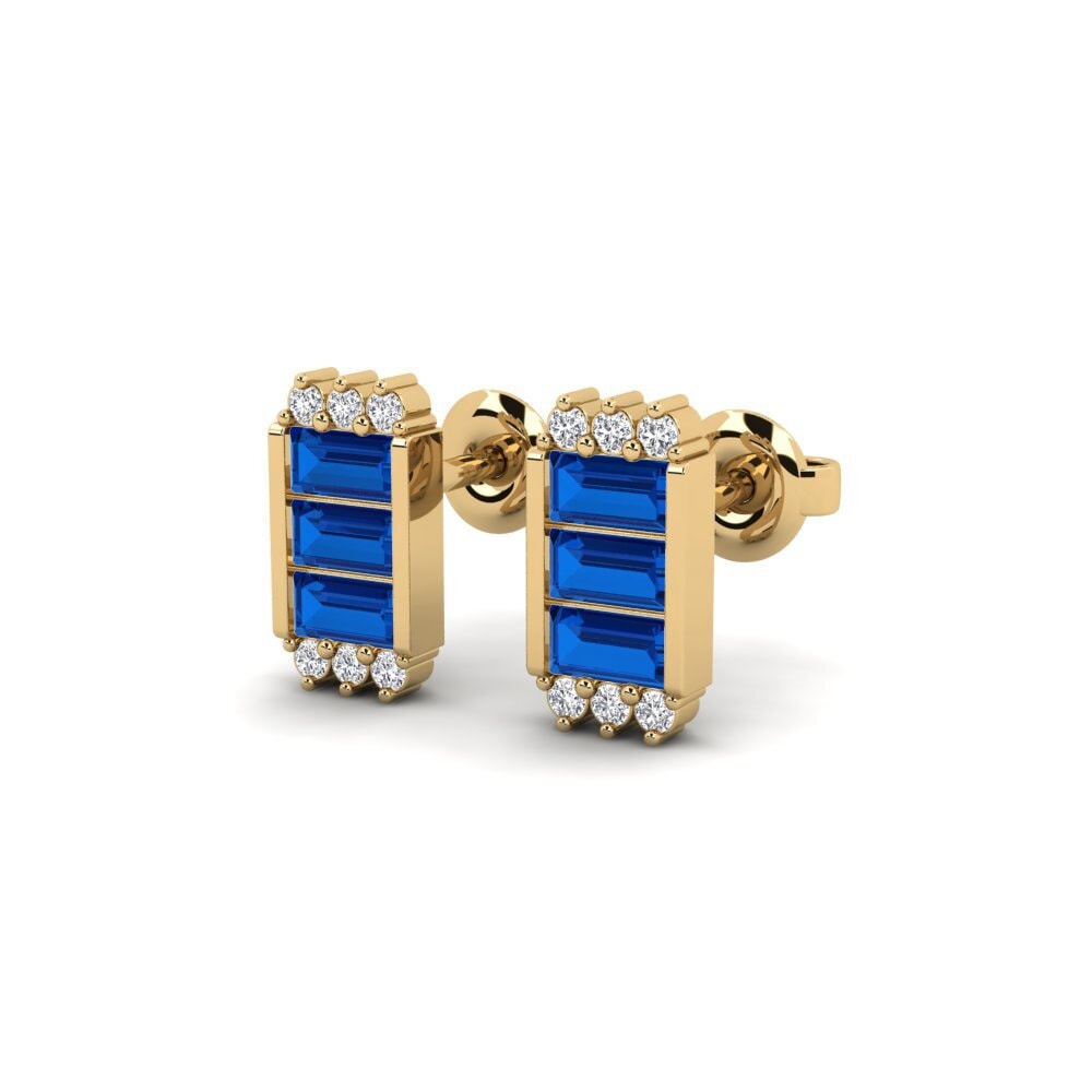 sapphire-zirconia Women's ต่างหู Conwy