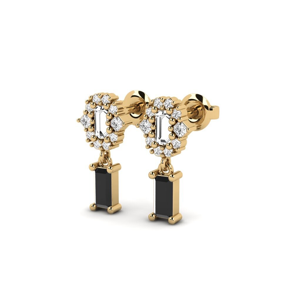 Onyx Noir Boucle d'oreille femme Dravograd