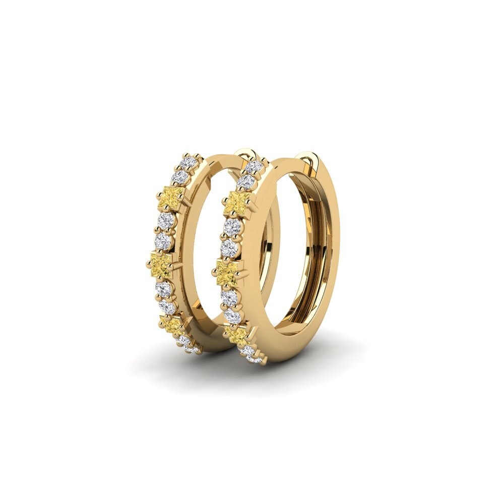 Diamante Amarillo Pendiente de mujer Dravogranlei