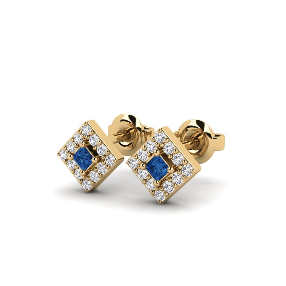 sapphire-zirconia Women's ต่างหู Duppar