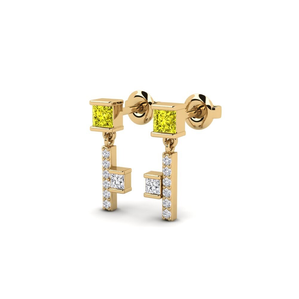 Diamante Amarillo Pendiente de mujer Ebrington