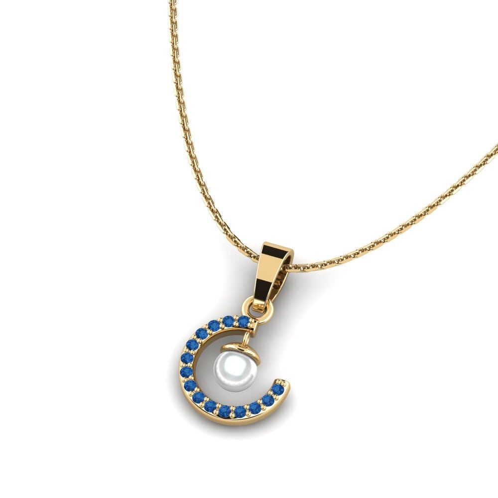 Dark Blue Zirconia Women's Pendant Eikenella